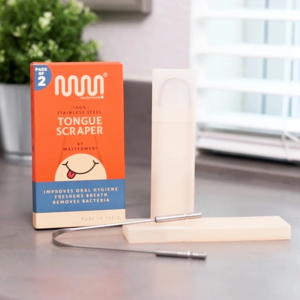 🦷 Mastermedi Stainless Steel Tongue Scraper Pack